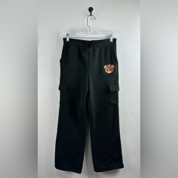 Emma & Elsa Boys Black Sweat Pants Size 14 - Picture 1 of 10